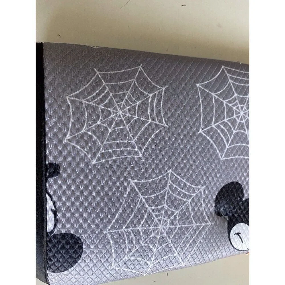 Disney Mickey Mouse Halloween Drying Mat 16”x18” Spider‎ Webs Grey NEW